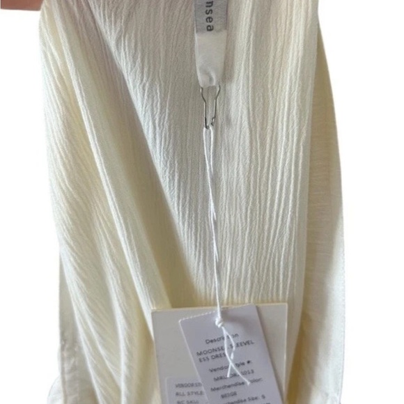 Moonsea Dress Small Women Off White Cream Ruffled Halter Neck Back Gauze  Mini - Picture 8 of 8